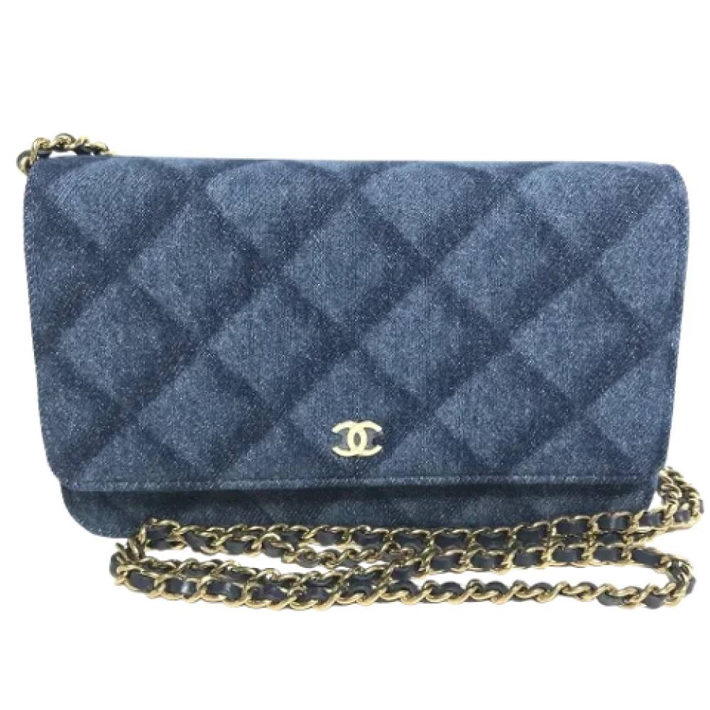 Chanel Vintage Pre-owned Denim chanel-tasker - Vintage - Dame - Blå - ONE SIZE - Denim