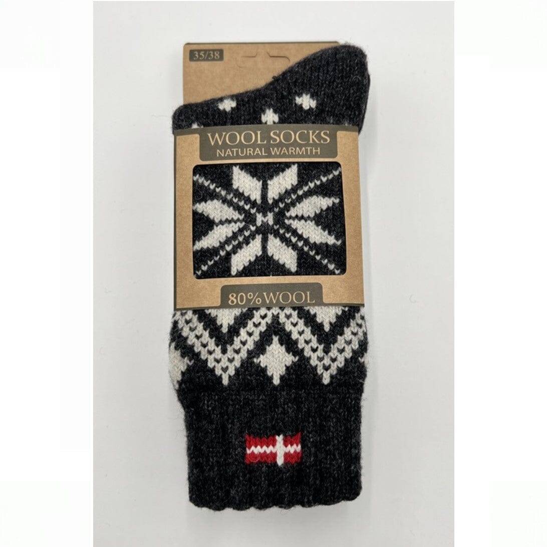 Charm - Ragsokker - Nr 106B Koks 80% Uld.