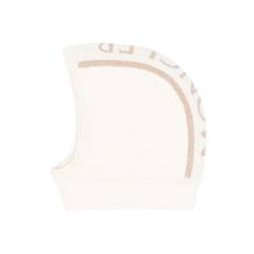 Moncler Enfant - balaclava med logotypdetalj - barn - bomull/jungfruull - XXS - Vit