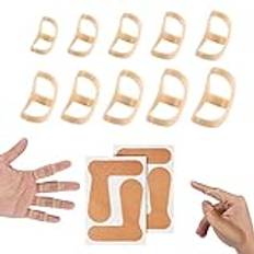 10st Oval Fingerskena med 2 Thumb Valgus Corrector, Triggerfingerskena Fingerstabilisator för Mellanrosa Tumme Eller Ringfinger (10 Storlekar)