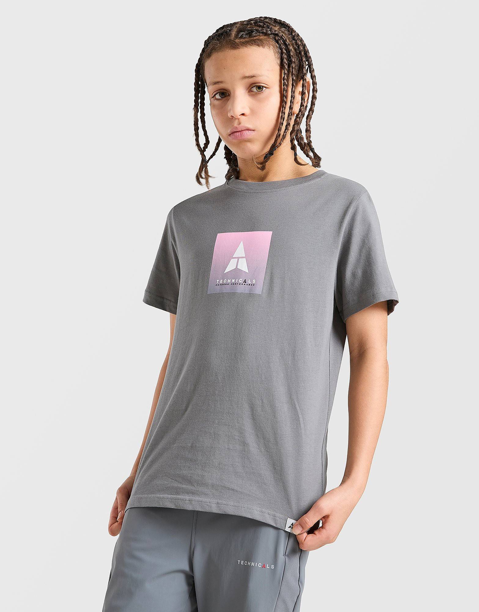Technicals Lotus Box T-Shirt Junior, grå - 14-15Y