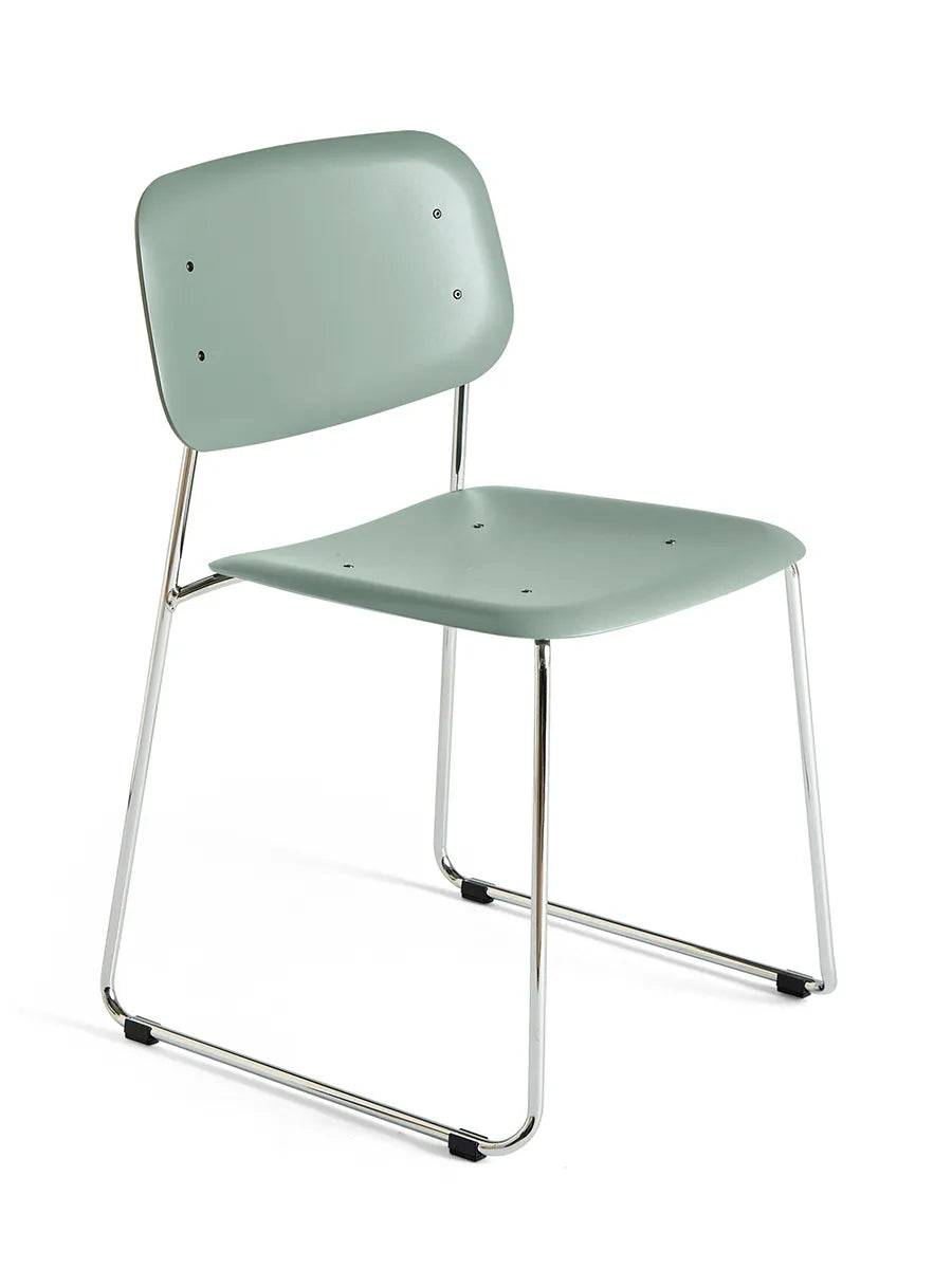 Soft Edge 55 Sled stol fra Hay Dusty green - krom - Jacobsen Plus