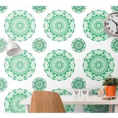 Grøn mandala blomst natur tapet