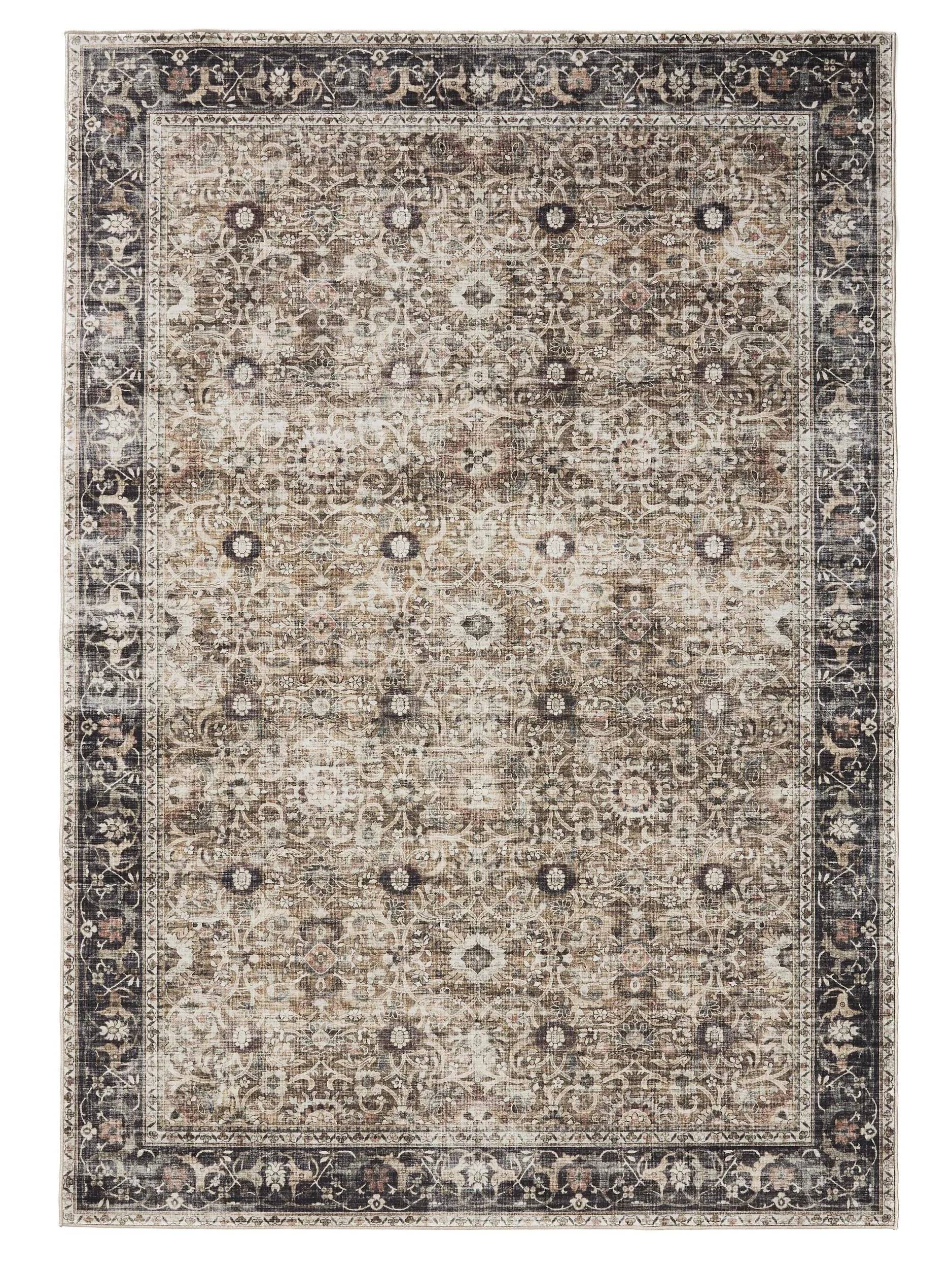 ATLAS Koksgrå Taupe Vaskbart Tæppe - Rektangulær / 300x400 cm / Grå