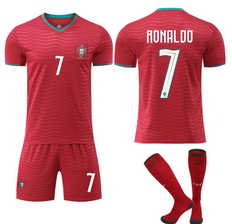 2026 VM Portugal Hemma Tröja 7 Ronaldo Fotbollskit
