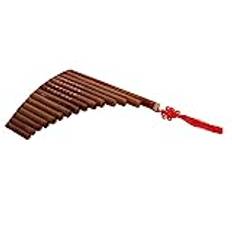 Panflöjt 15 Pipes Panflöjt, Panflöjtinstrument Panflöjt G Tone Chinese Pan Pipe Instrument Bambu Panflöjt för Nybörjare