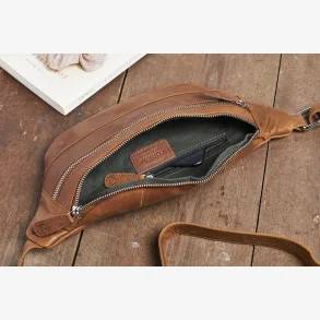 Bumbag. Læder, new cognac