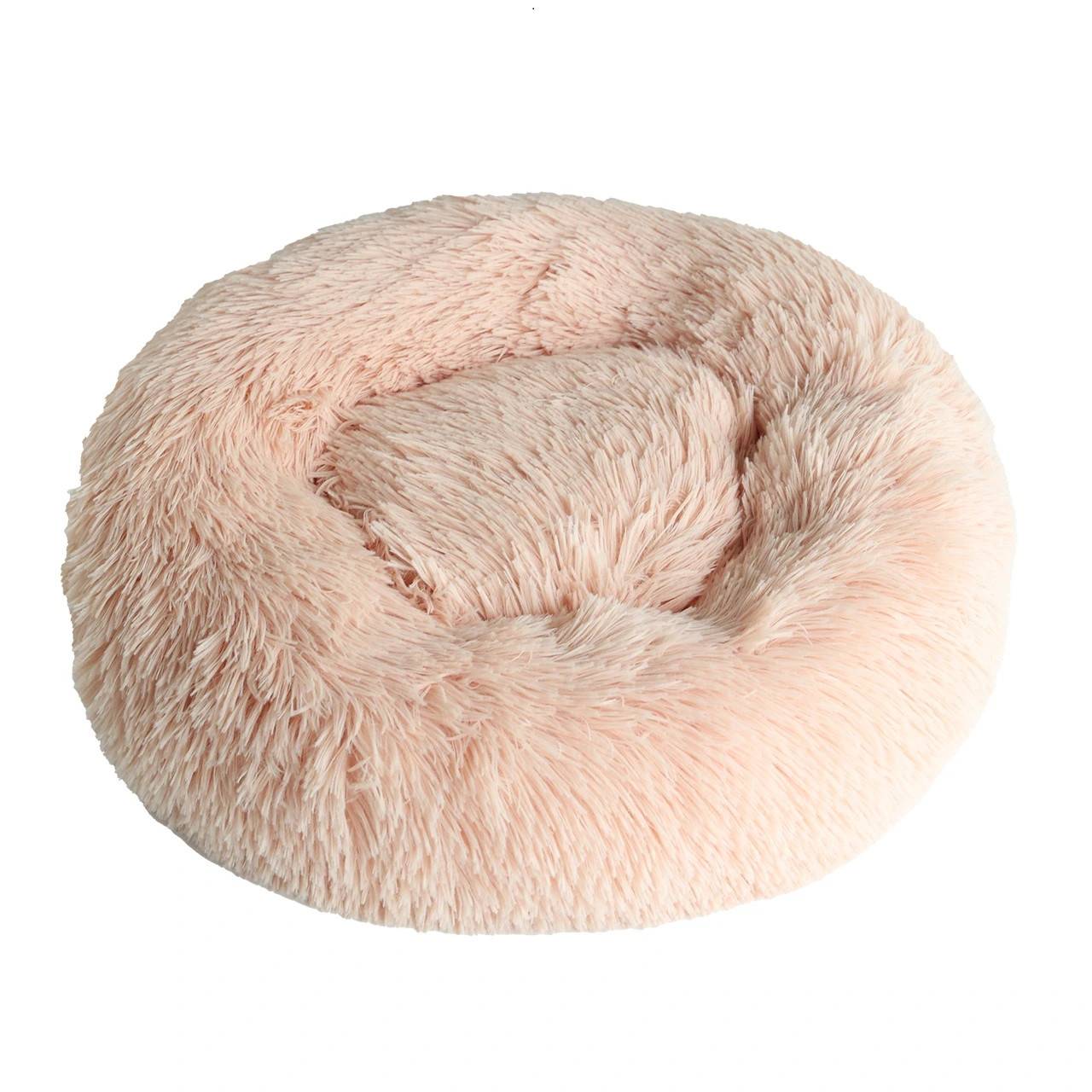 Donut Cozy Hundeseng Laksefarvet 70 cm - blød seng til store hunde.