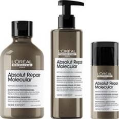 L'Or&#xE9;al Professionnel Serie Expert Absolut Repair Molecular Shampoo, Rinse-off Serum and Mask Routine for Damaged Hair