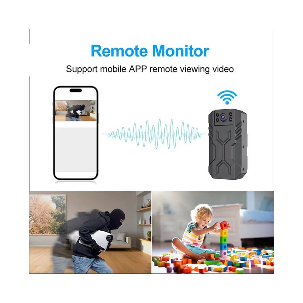WiFi Camera, Portable Camera, Wireless IP Micro Cam, Remote Monitor, Tiny Video Recorder, IR Night Vision