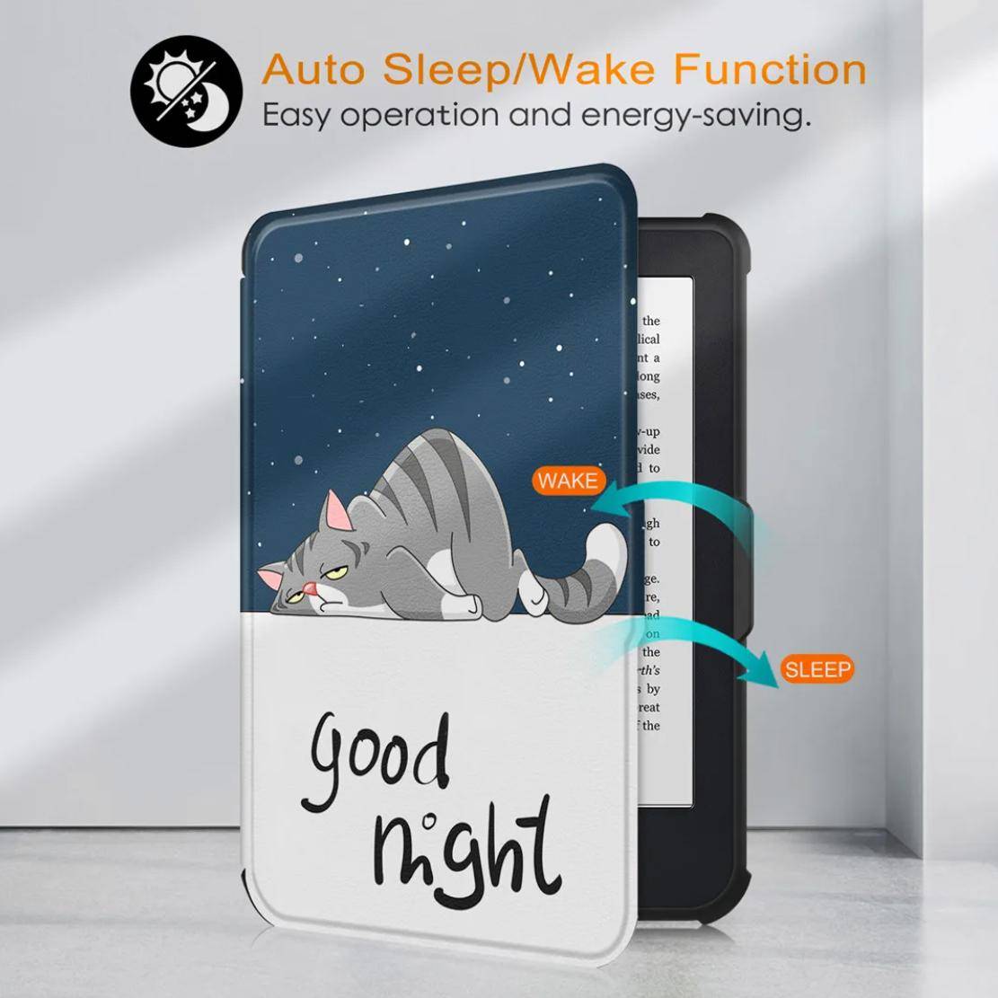 För Kobo Clara BW / Clara Colour 2025 Fodral 6 tum Auto Vakna/Sov PU Läder Omslag Mjukt Magnetiskt E-läsare Fodral N365 N367 Funda