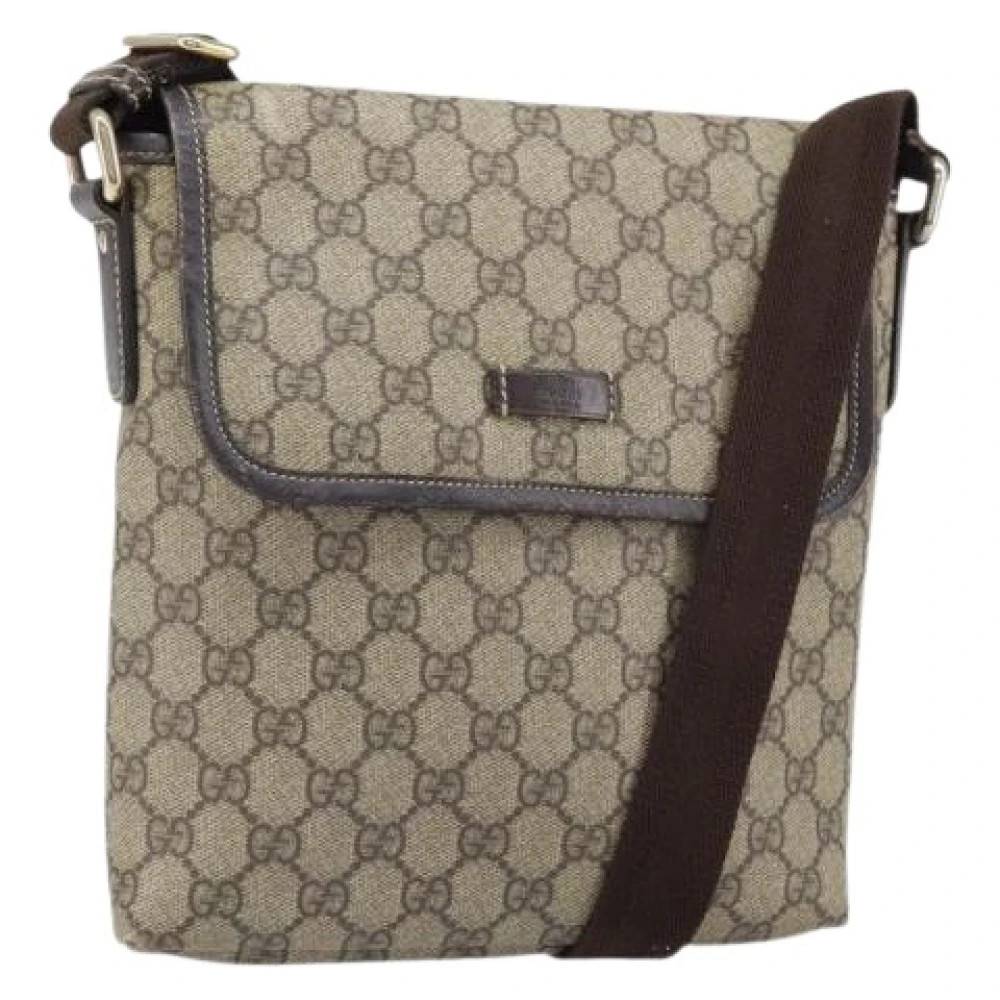 Gucci Vintage Pre-owned Vintage Canvas Crossbody Taske - Vintage - Dame - Beige - ONE SIZE -