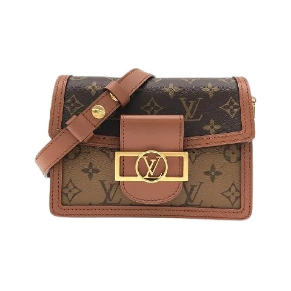 Louis Vuitton Vintage Pre-owned Dauphine Monogram Reverse Mini Skuldertaske - Vintage - Dame - Brun - ONE SIZE - Uld