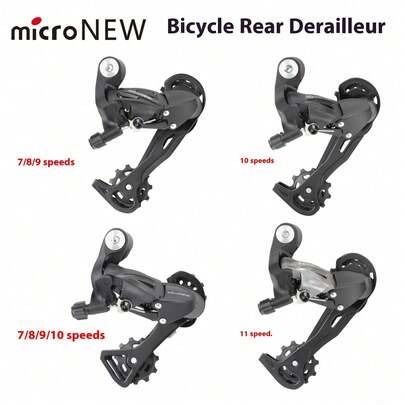 1 st MicroNEW bakväxel för mountainbike, 21-växlad, 24-växlad, 27S, 30S, 10- och 11-växlad, bakväxel för landsvägscykel och mountainbike - Svart (Multi-size)