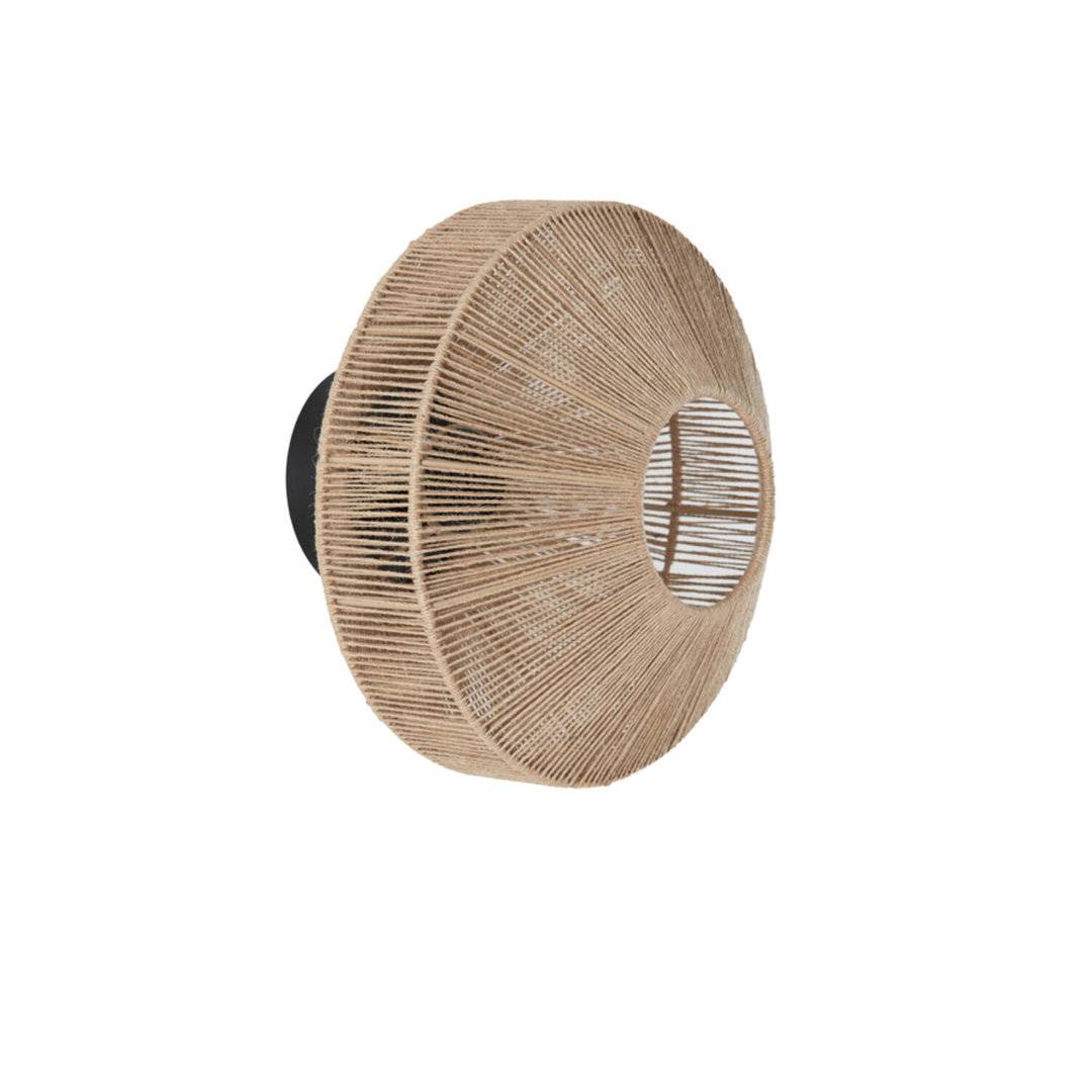Light & Living - LYRA wall lamp Ø31x31, natural + matt black