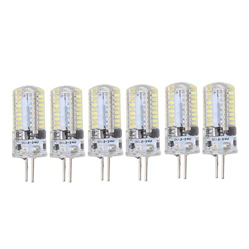 6pcs GY6.35 LED Bulbs 5W AC12V Warm White 2700-3000K White 6000-6500K 500LM 72LED Bulbs for Home Office