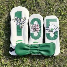 Master Design Golf Club #1 #3 #5 Wood Headcovers Driver Fairway Woods Cover PU Läder Head Covers - Svart (Klubba,Hybrid,Förare,Fairway-3,Fairway-5,Bladputter)