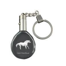 Czech Warmblood - pendant with a picture of a horse, crystal key ring in a gift box, unique gift by Art-Dog brand transparent