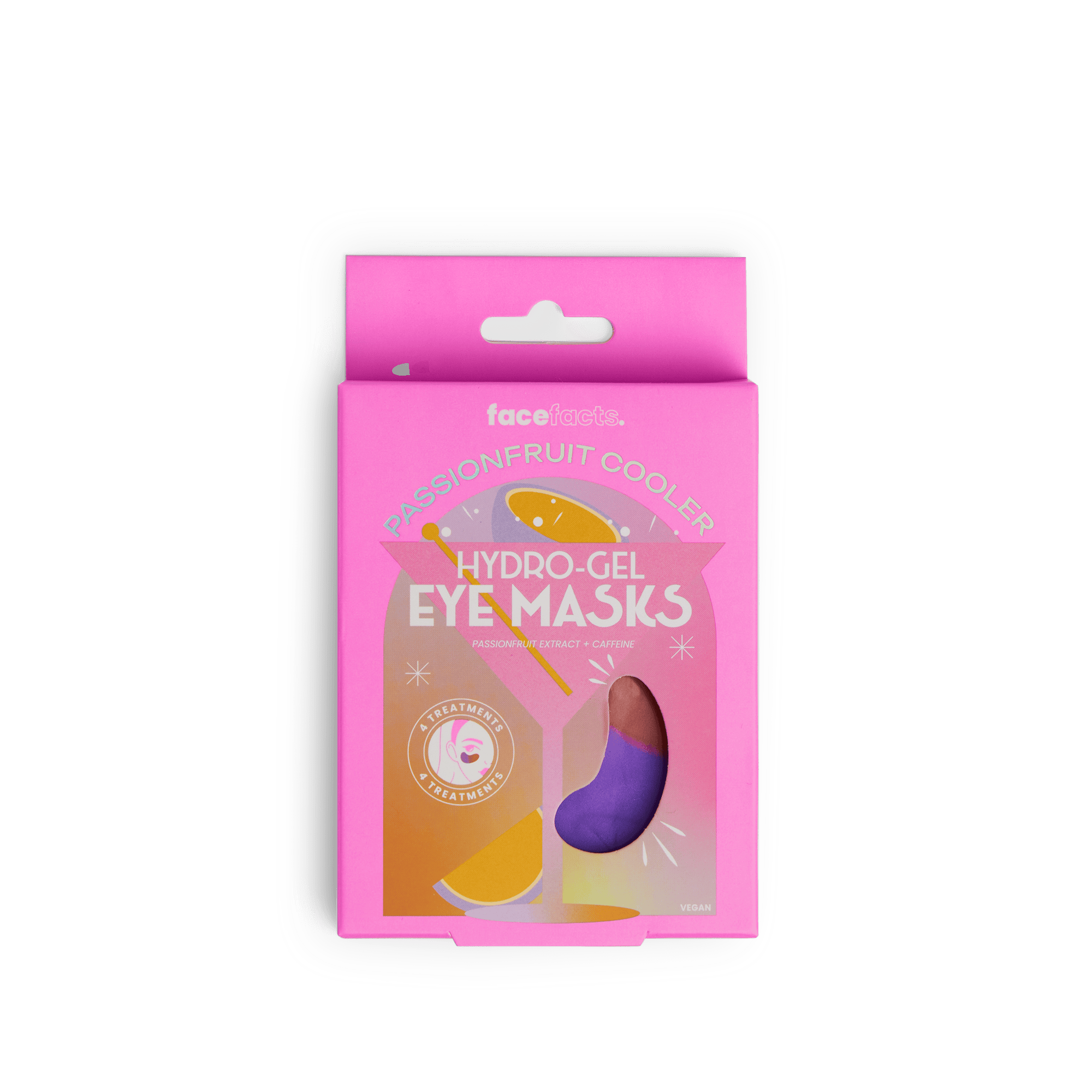 Face Facts Hydro-Gel Eye Masks Passionfruit Cooler 4 par