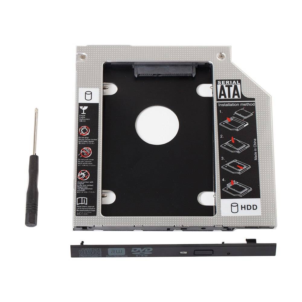 12.7mm 2nd hårddisk hdd ssd caddie adapter för asus n53jg n53jn n53jq n53sm n53sn