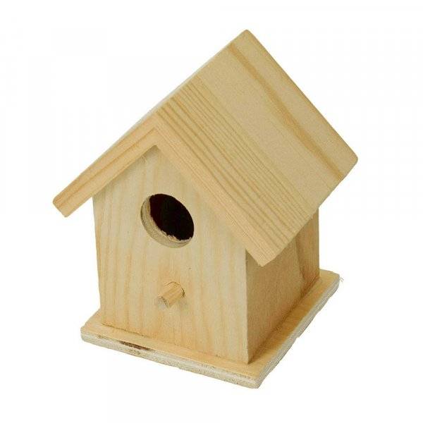 Obehandlat fågelhus - 10x7x7 cm