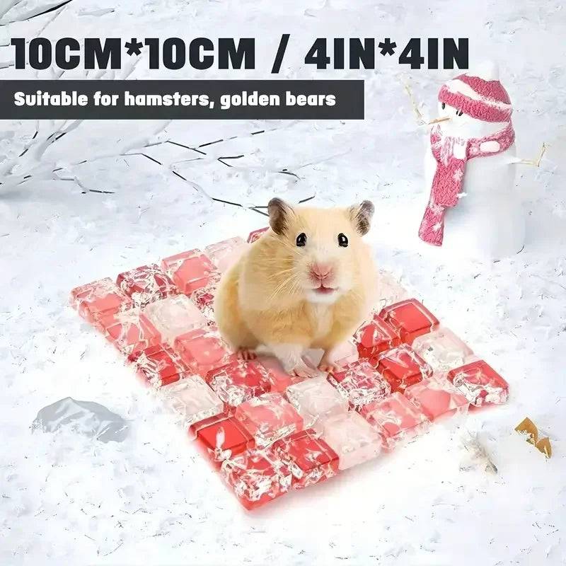 Hamster Glass Marble Cooling Mat - Red