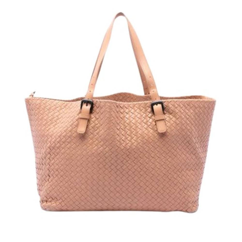 Bottega Veneta Vintage Pre-owned Cesta Tote - Vintage - Dame - Beige - ONE SIZE - Uld