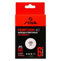 STIGA Perform 40+ Pingisboll 6-pack (Vit)