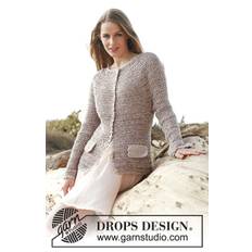 148-16 Coco by DROPS Design DOWNLOAD OPSKRIFTEN HER Hæklet DROPS jakke i ”Fabel”, ”Baby Merino” og ”Glitter”. Str S - XXXL Pinde og tilbehør lægges i kurven separat. Se alle opskrifter fra DROPS her. .
