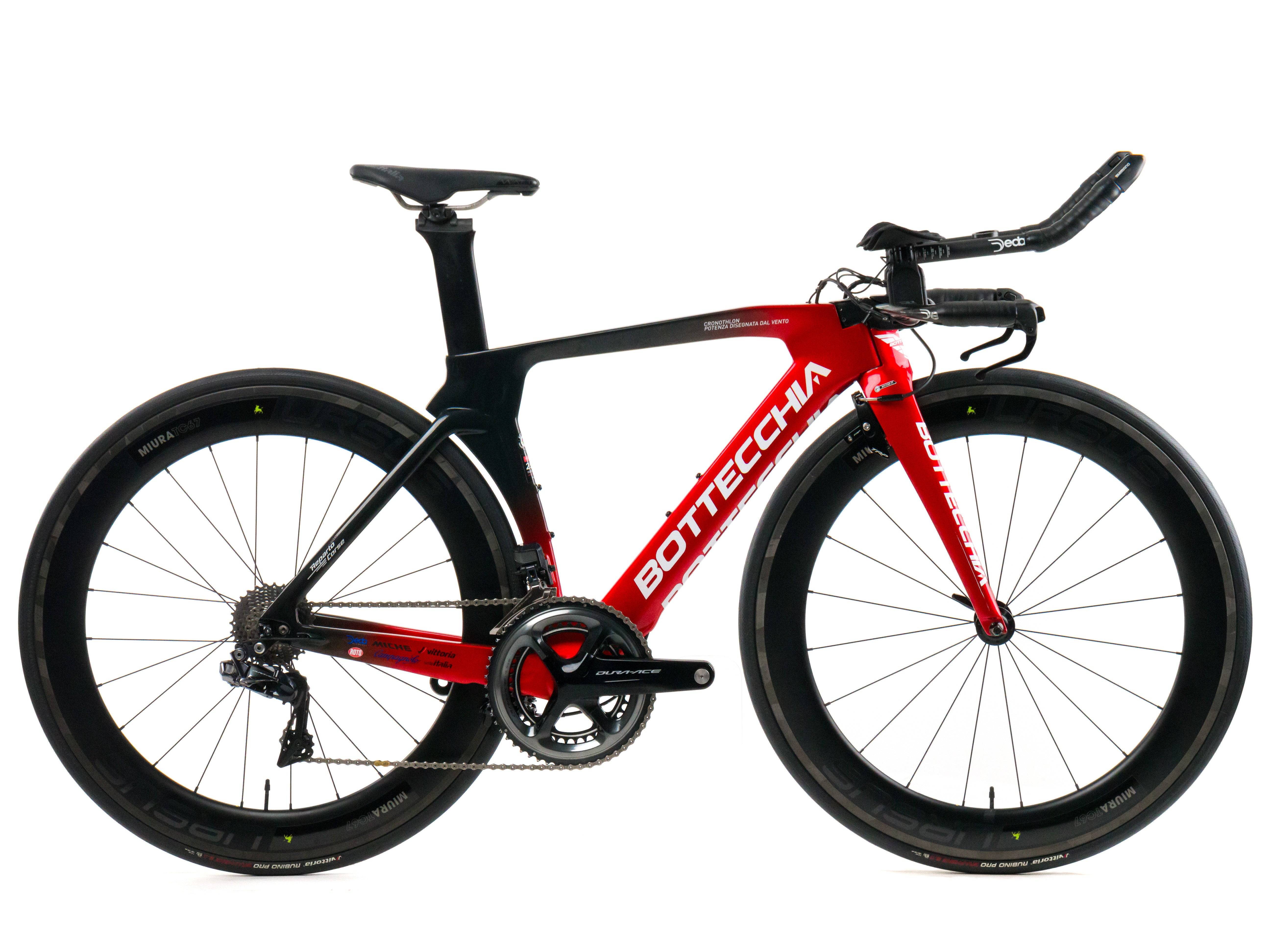 Bottecchia Cronothlon 2024 - Shimano Dura-Ace Di2 2x11sp Power Meter - Ursus Miura TC67 - 002 / 49 / black/red (49)