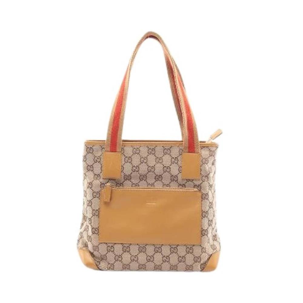 Gucci Vintage Pre-owned GG Canvas Tote Bag - Vintage - Dame - Beige - ONE SIZE - Uld