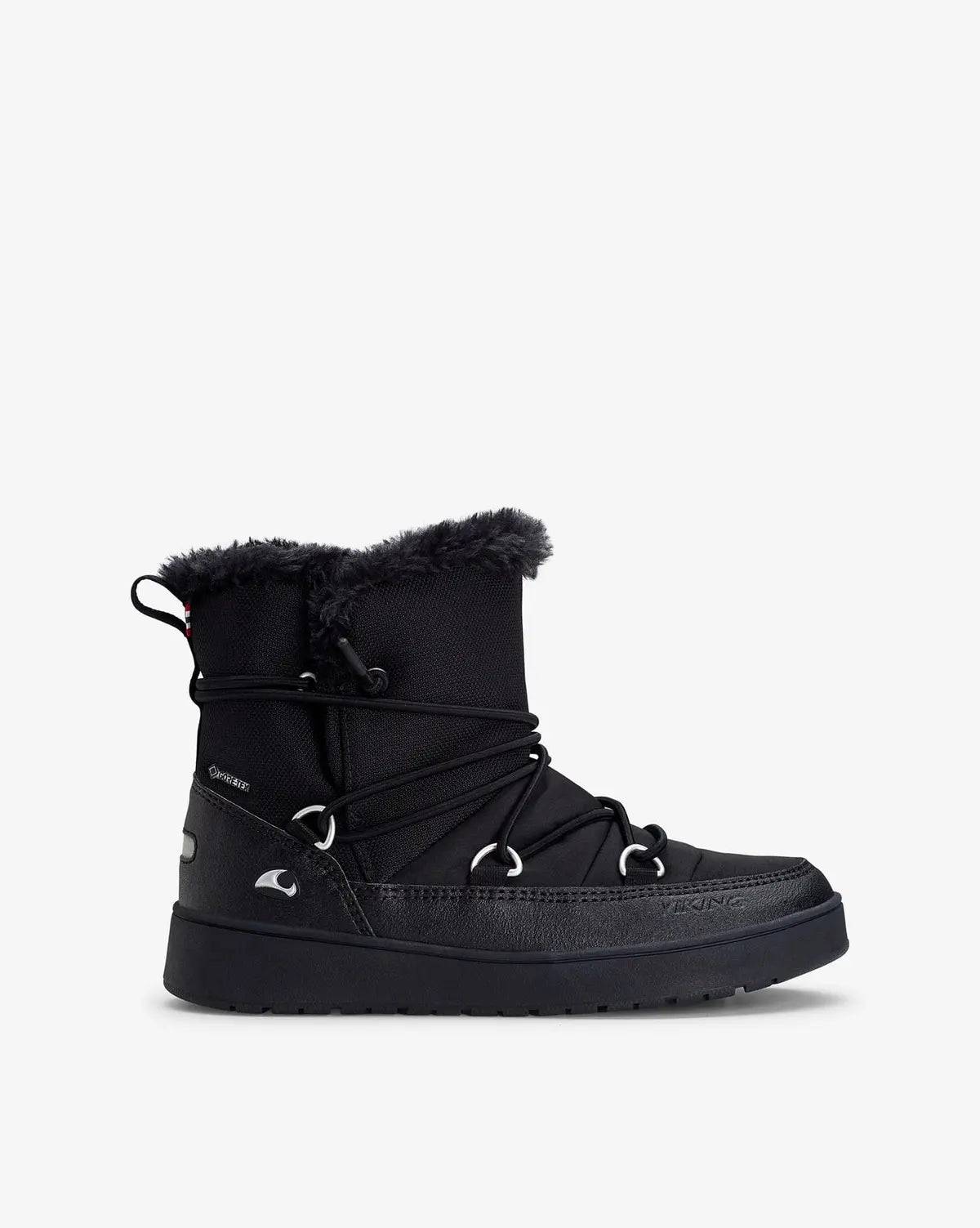 Viking Snofnugg Mid GTX Warm Vinterstøvler Børn - Black - Black / 32