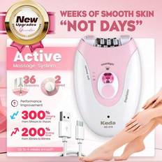 1 st hårborttagningsenhet för kvinnor under armarna, epilator för kvinnor, rakapparat och trimmer för kvinnor, sladdlös, uppladdningsbar - Rosa-High Performance Edition