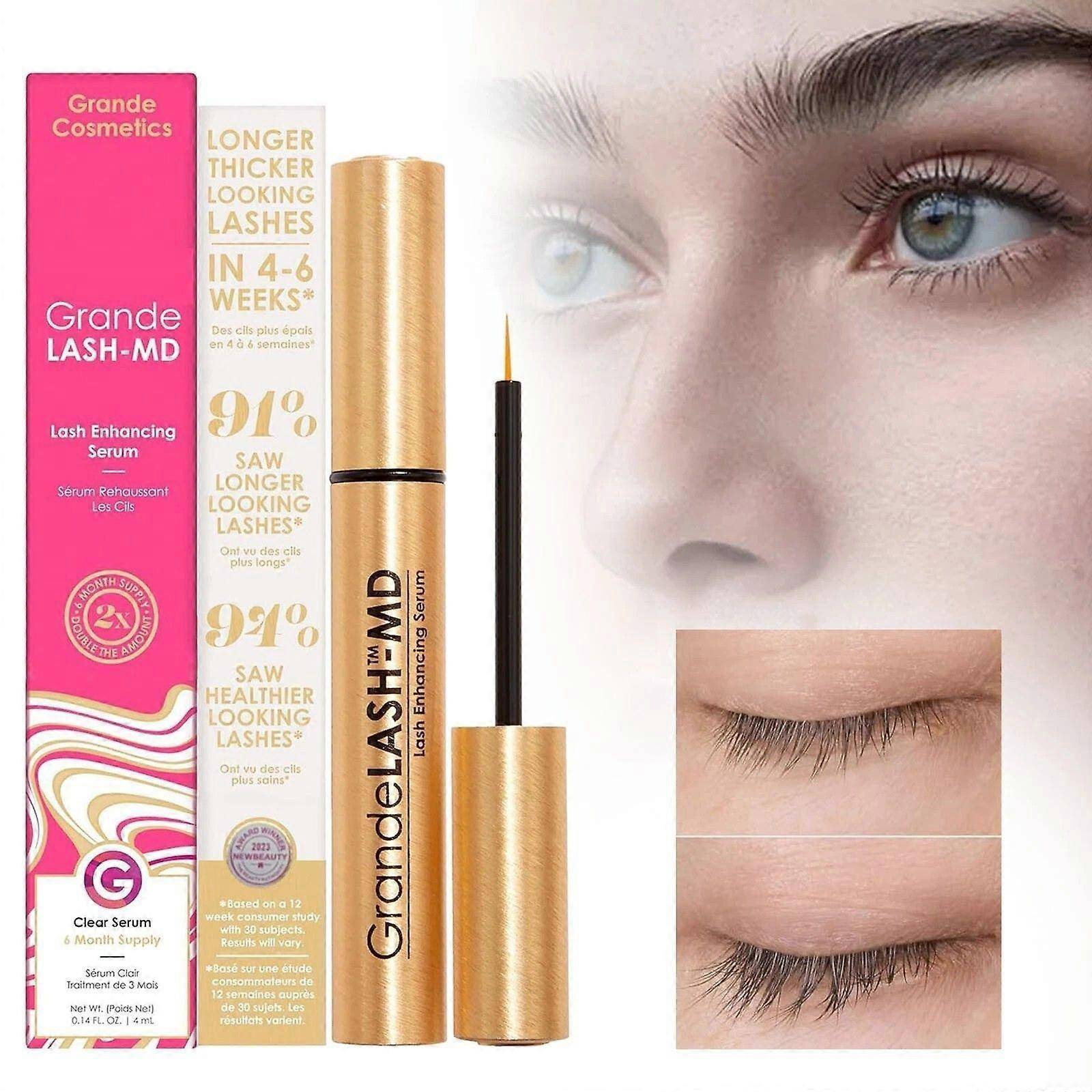 Trepack Grande Lash MD Ögonfrans- och Ögonbrynstillväxtserum, för längre och tjockare ögonfransar och ögonbryn (4 ml vardera)