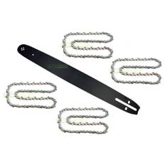 45 cm 1,5 mm 0,325" 72 TG Sværd +4X kæde for Partner Jonsered Pioneer