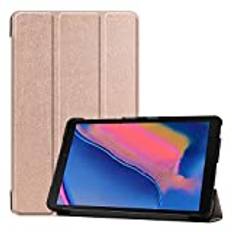 TenYll Samsung Galaxy Tab A 8 2019 fodral, premium kvalitet PU läder skal lätt stativ fodral skydd för Samsung Galaxy Tab A 8 2019 surfplatta – roséguld