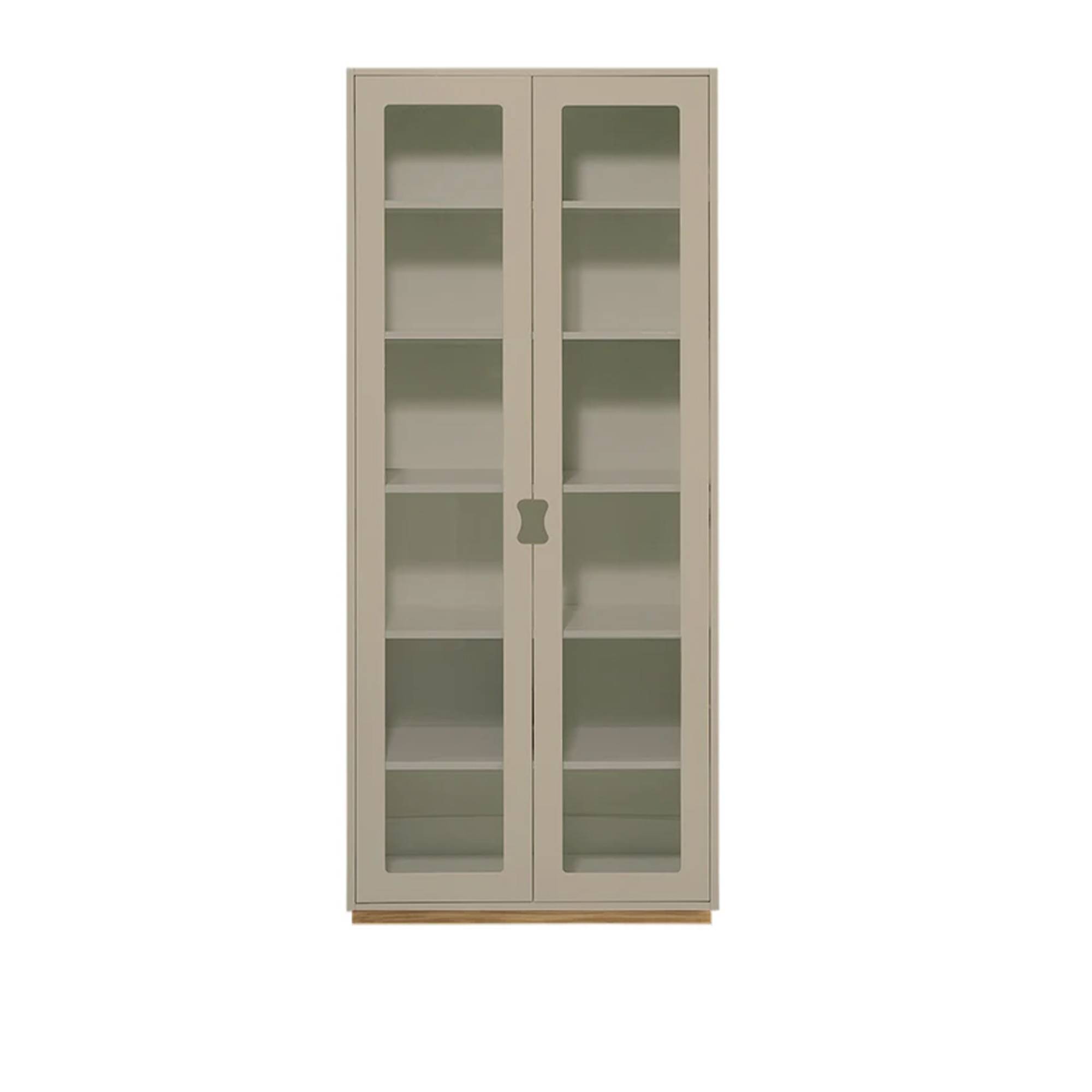 Asplund - Snow Cabinet F D42 Glass Doors - Dark Sand, Ek Sockel - Vitrineskabe - Thomas Sandell & Jonas Bohlin - Beige - Træ