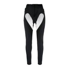 Mugler, Byxor, Dam, S, Sheer-Panelling Skinny Byxor