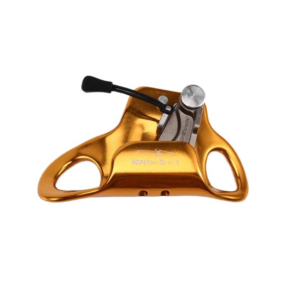 Rock Climbing Chest Ascender Abdominal for Outdoors Vertical Rope Climbing Rope Clamp for 8-13mm Rope Gold
