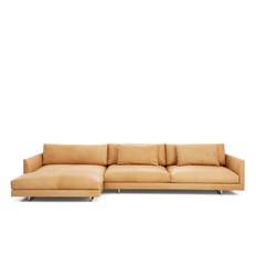 Montis Axel XL Læder Sofa m. Chaiselong - Chaiselong til højre ser forfra / Sort