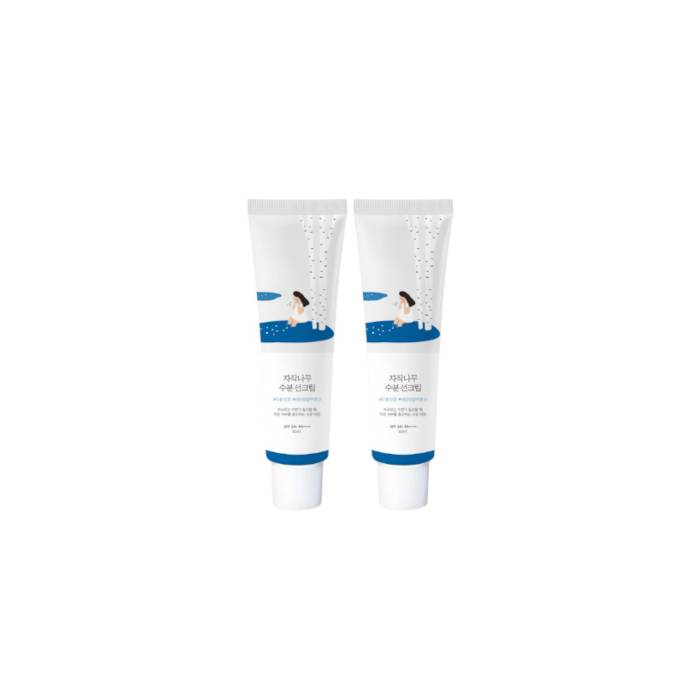 [Deal] ROUND LAB Birch Juice Moisturizing Sun Cream (2szt.) Set - black