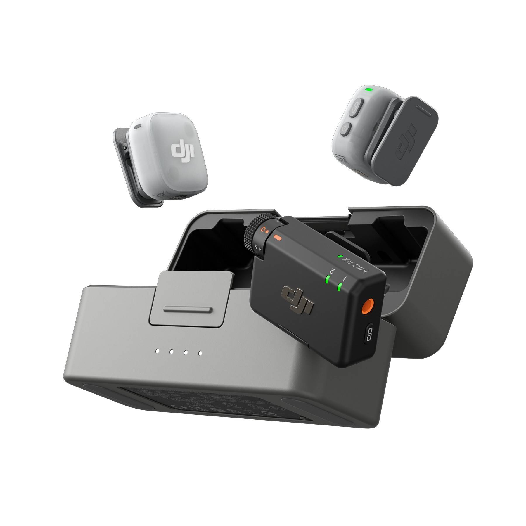 Mic Mini 2, 2 TX & 1 RX, trådlös mikrofon med 2 sändare, 1 mottagare & laddningsfodral