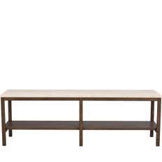 Rowico Home Orwel konsolbord - travertin / mørk eg - 140x45