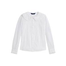 POLO RALPH LAUREN KIDS - blus med bröstkrage - barn - bomull - 5 - Vit