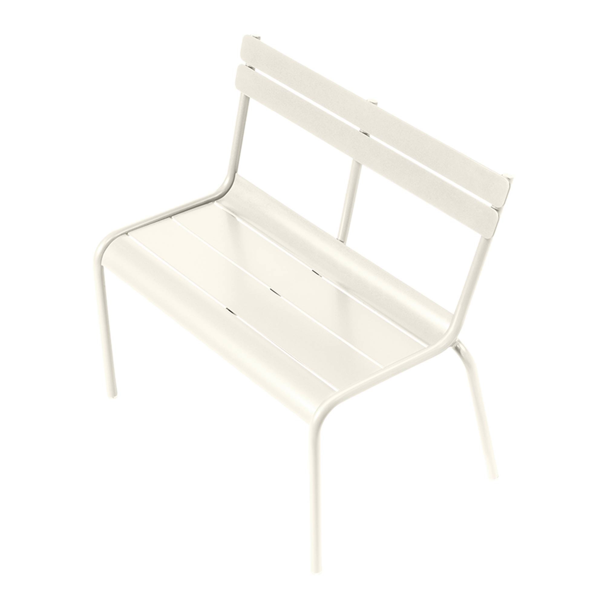 Fermob - Luxembourg Kid Bench Clay Grey A5 - Trädgårdsbänkar - Frédéric Sofia - Grå - Metall