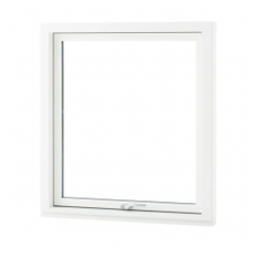 Outline topstyret vindue 118,8x118,8cm hvid 2-lags lavenergiglas