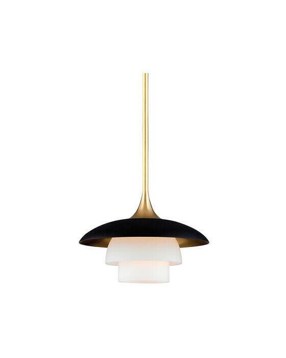 Hudson Valley Lighting Barron taklampa antik mässing - Guld (H: 14 x Ø: 20 cm)