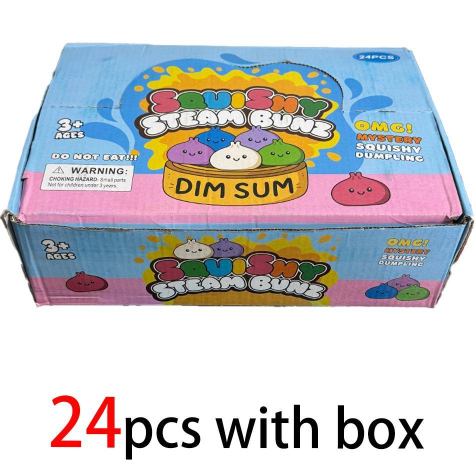 5.5Cm Mini Colorful Dumpling Dumpling Squishy With Box Dumplings Sensory Squeeze Toy For Stress Relief gray