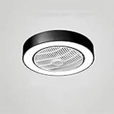 Round Bladeless Ceiling Fans with Lighting Invisible Fan LED Ceiling Light Remote Control Dimmable Ultra-Quiet Fan Ventilator Lamp Adjustable Chandeliers Modern Living Room Bedroom Lamp