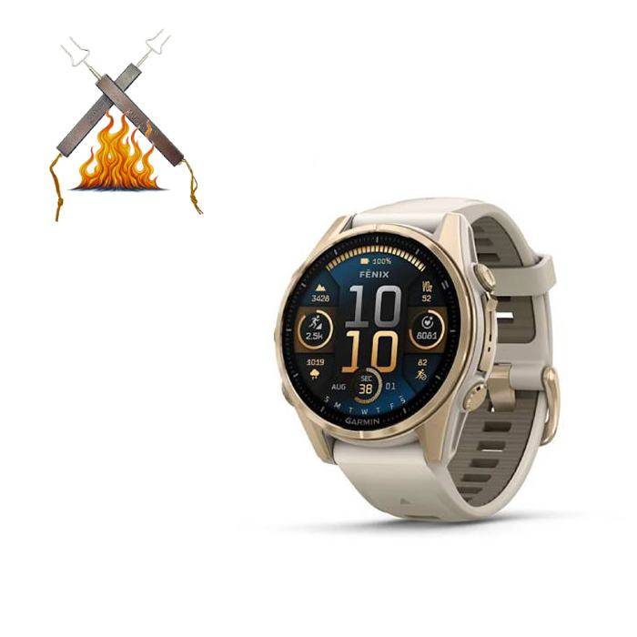 Garmin Fenix 8 AMOLED – Sapphire Guld 43mm (☆ OBS. Grillpinnar på köpet!)